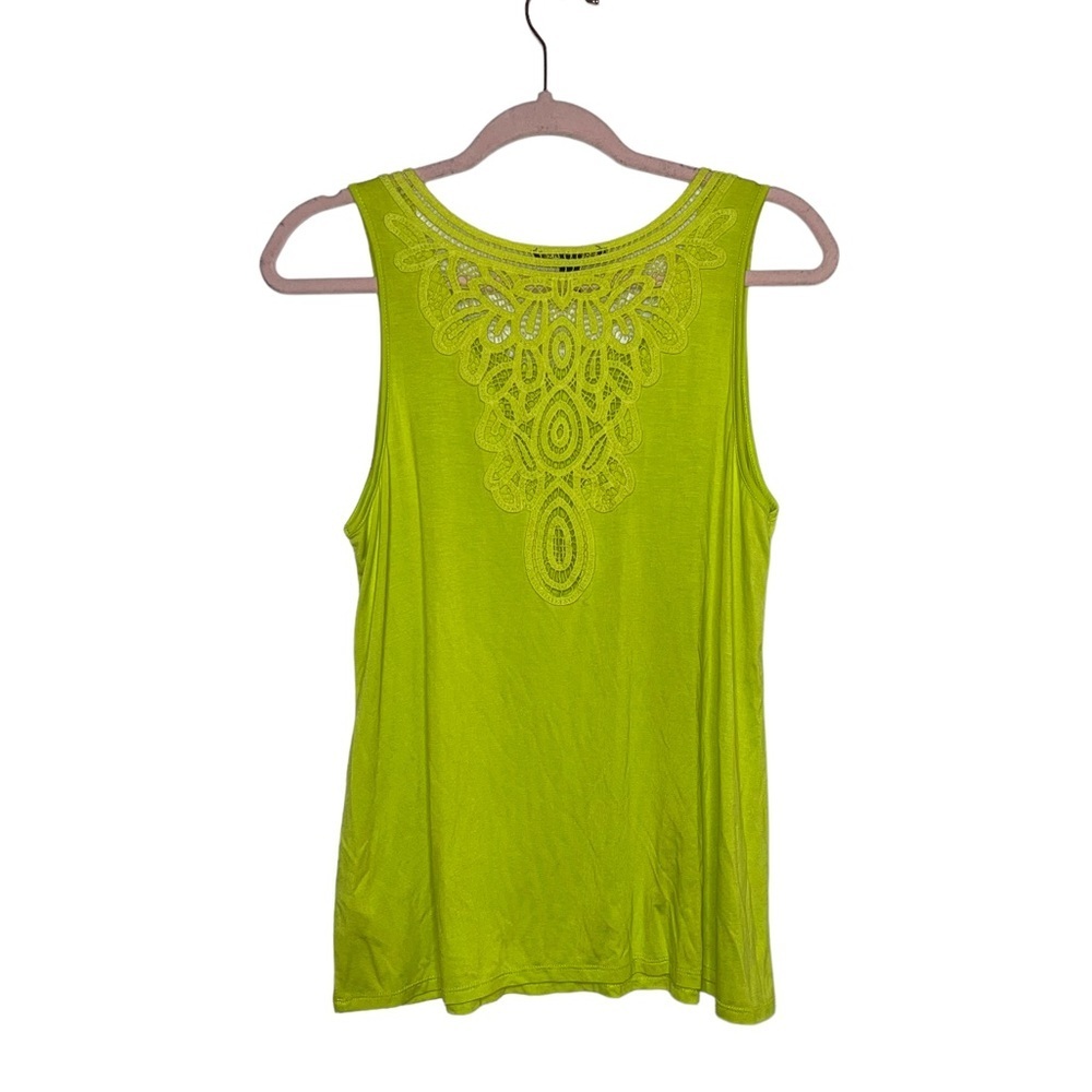 CABLE & GAUGE Lime Green Tank with Cutout Back M NWOT - Picture 6 of 7